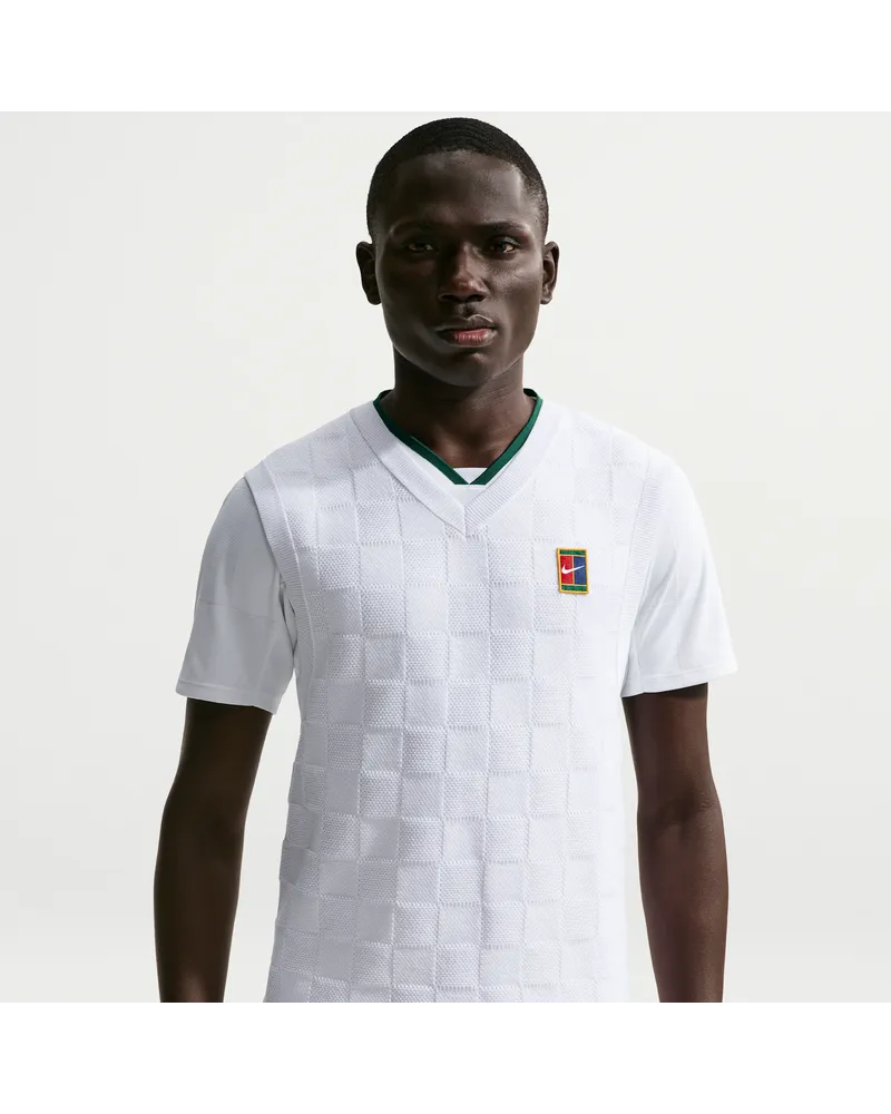 Nike Court Slam Herren-Tennis-Sweatshirtweste - Weiß Weiß