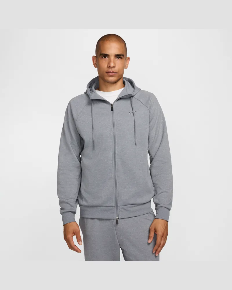 Nike Primary Fleece UV Performance Hoodie mit durchgehendem Reißverschluss und Dri-FIT-Technologie (Herren) - Grau Grau