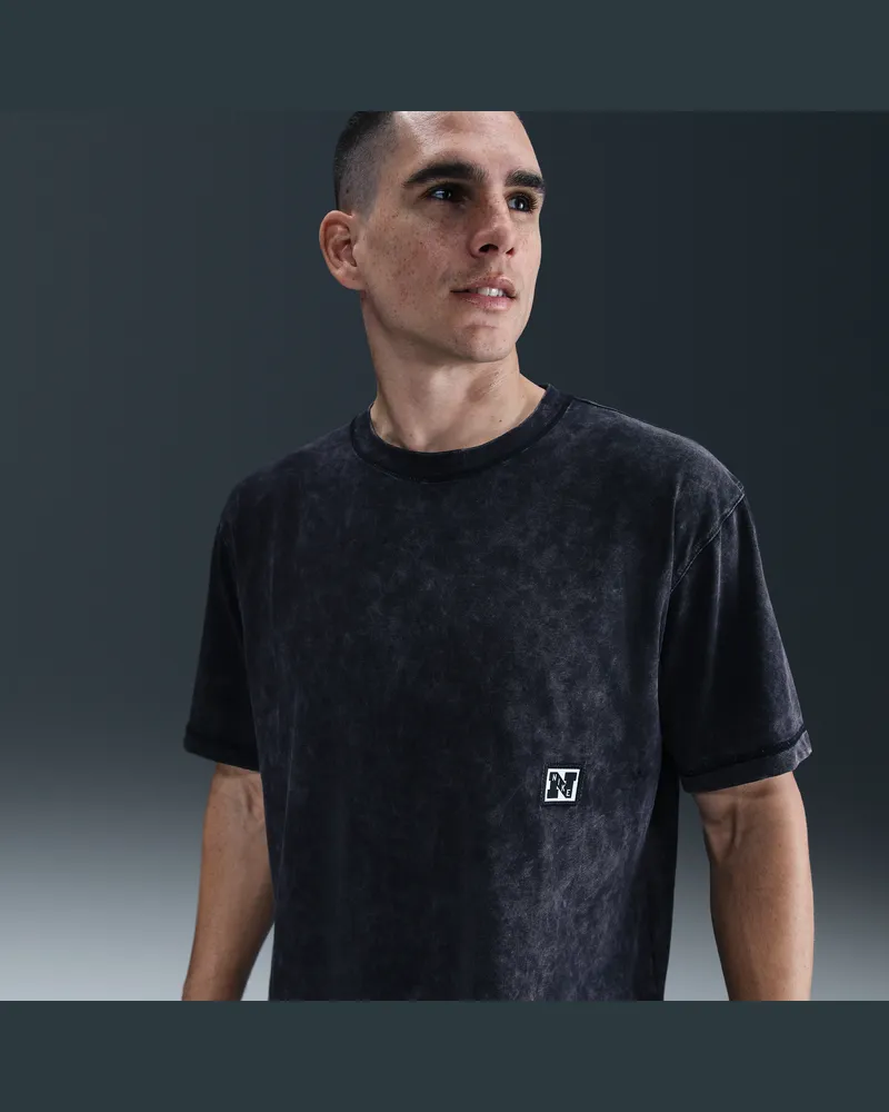 Nike Gym Heritage Dri-FIT Kurzarm-Trainingsoberteil (Herren) - Schwarz Schwarz