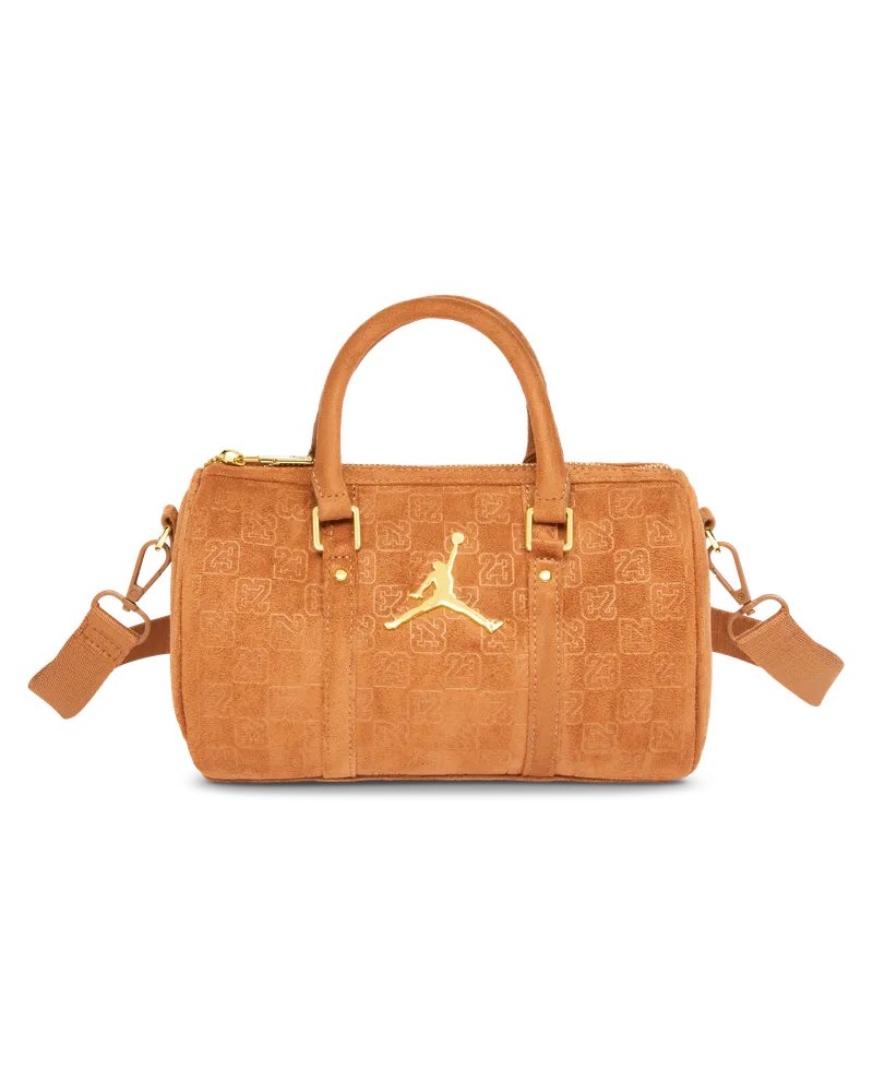Jordan Monogram kleine Sporttasche aus Wildlederimitat (3 l) - Braun Braun
