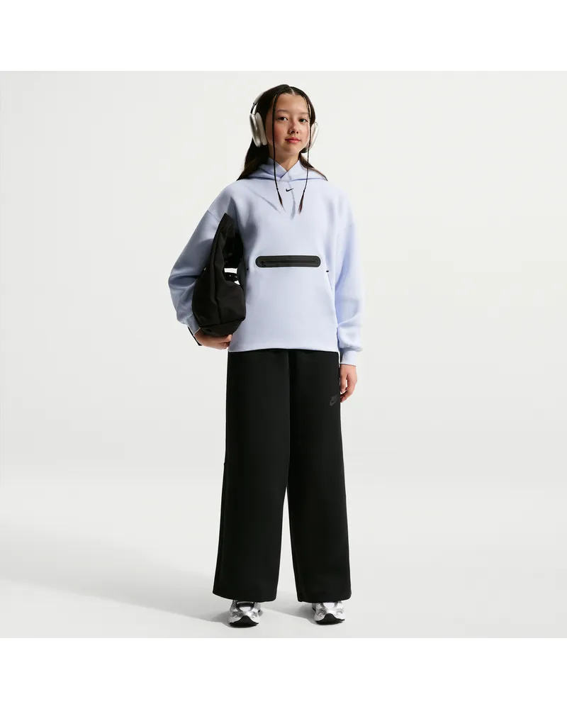Nike Tech Fleece-Hose mit weitem Bein (ältere Kinder, Mädchen) - Schwarz Schwarz