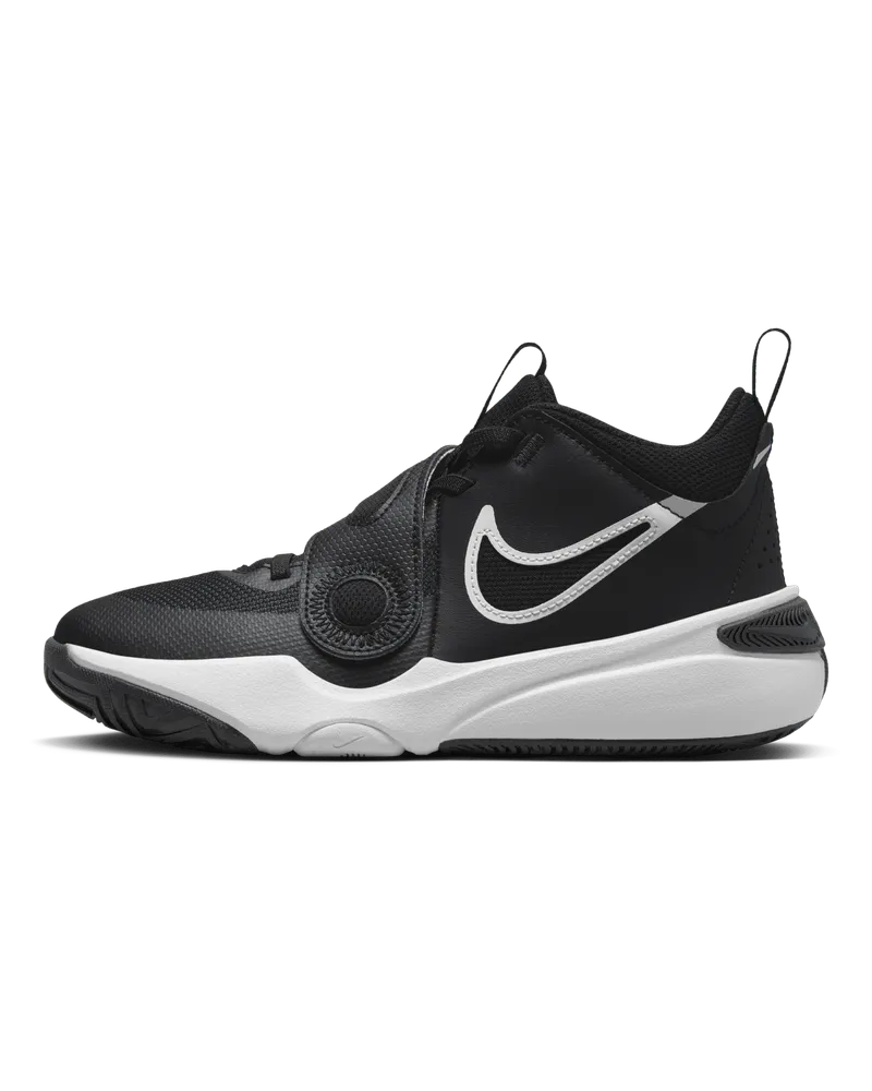 Nike Team Hustle D 11 Basketballschuh für ältere Kinder - Schwarz Schwarz