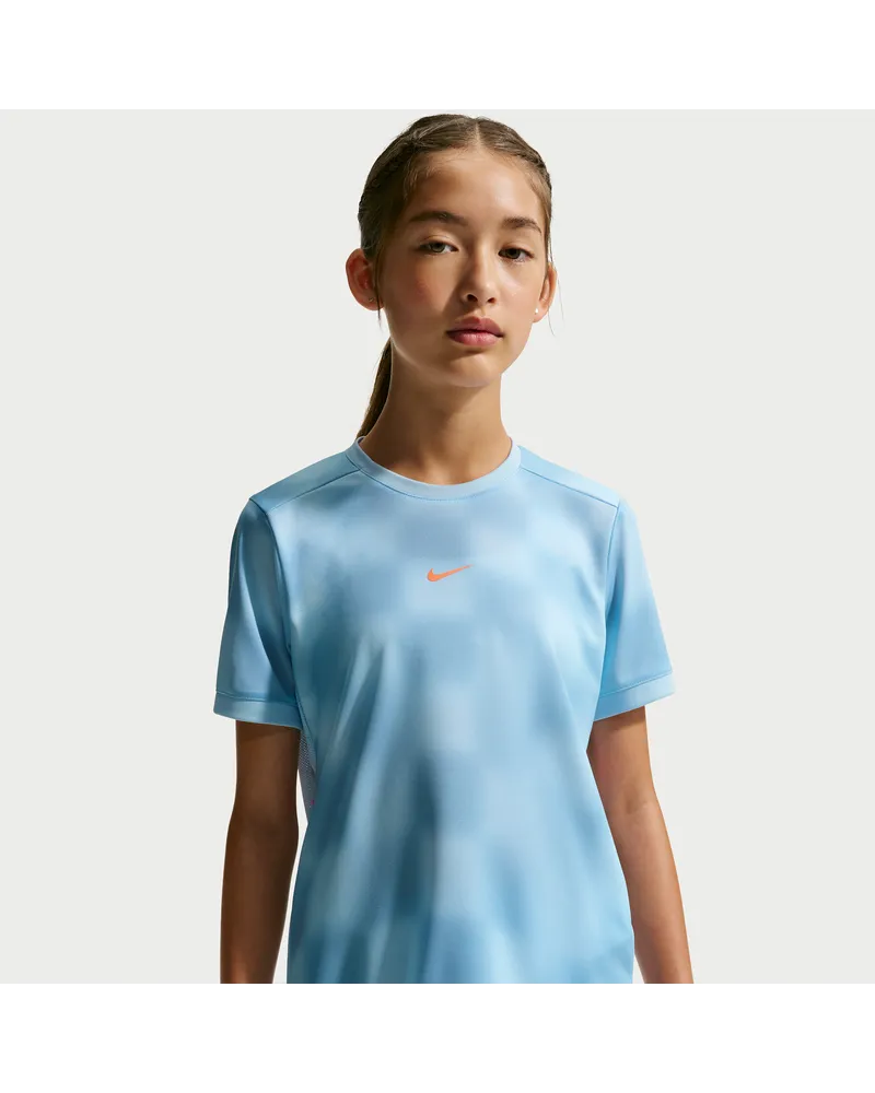Nike United Academy Dri-FIT Fußball-Kurzarmoberteil (ältere Kinder, Mädchen) - Blau Blau