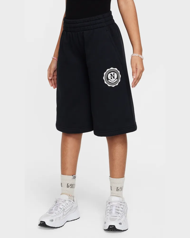 Nike Sportswear French-Terry-Shorts (Mädchen) - Schwarz Schwarz