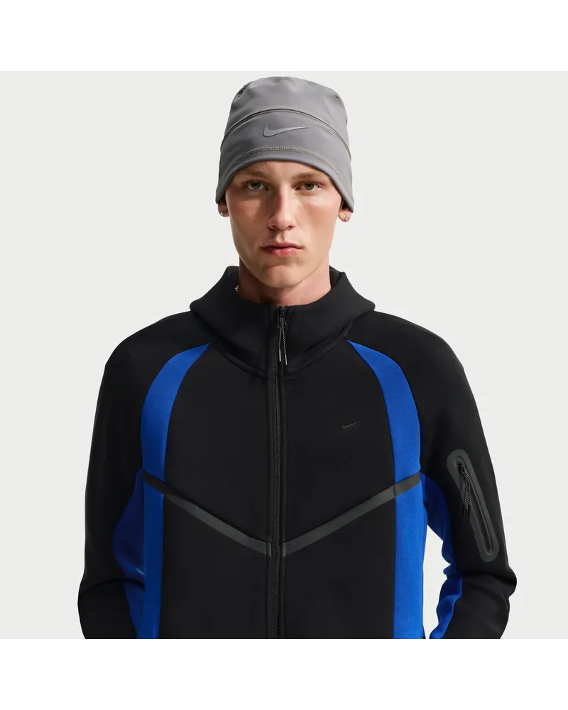Nike Tech Windrunner-Fleecejacke mit durchgehendem Reißverschluss und Color-Block-Design (Herren) - Schwarz Schwarz