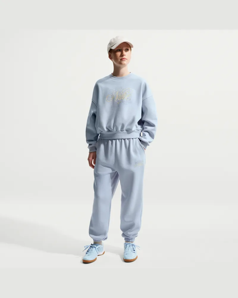 Nike Club Fleece lockere Hose mit Grafik (Mädchen) - Grau Grau