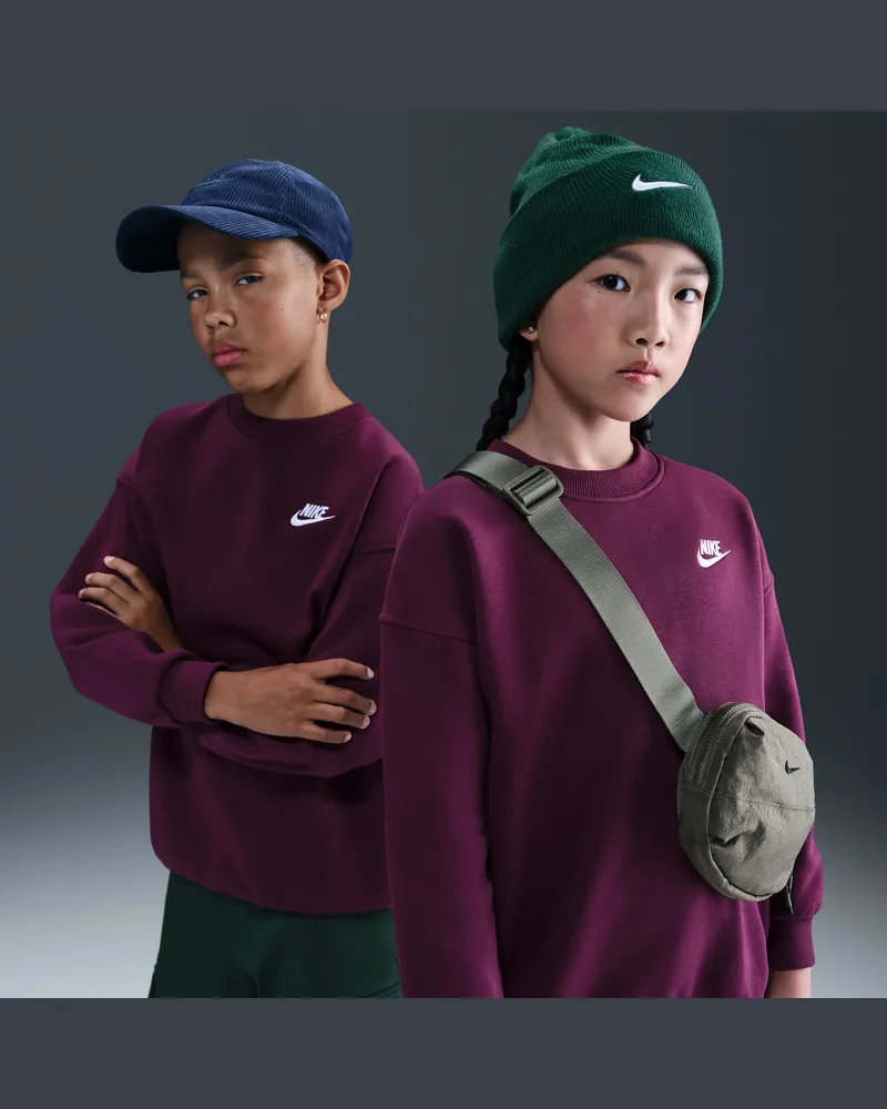 Nike Club Fleece Oversize-Sweatshirt (ältere Kinder) - Rot Rot