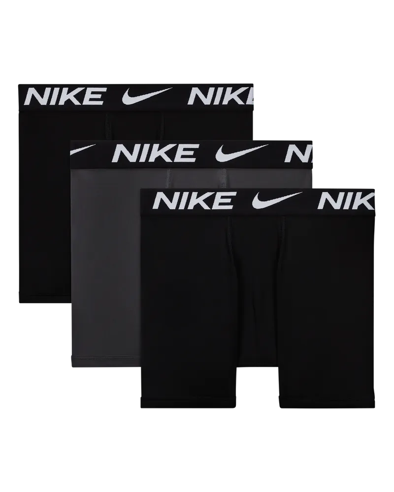 Nike Dri-FIT Solid Boxershorts (ältere Kinder, 3er-Pack) - Schwarz Schwarz