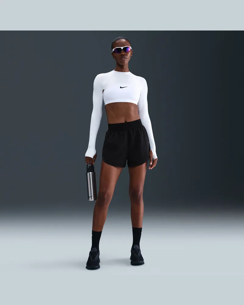 Nike One lockere Dri-FIT-Shorts mit integriertem Slip (Damen, ca. 8 cm) - Schwarz Schwarz