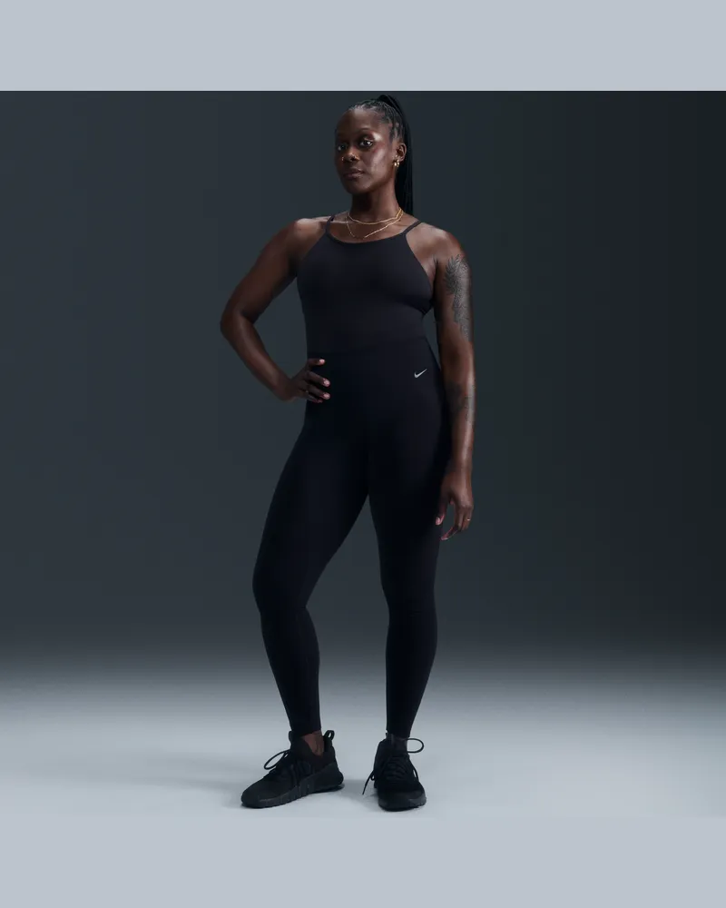 Nike Zenvy Leggings in voller Länge mit hohem Bund (Damen) - Schwarz Schwarz