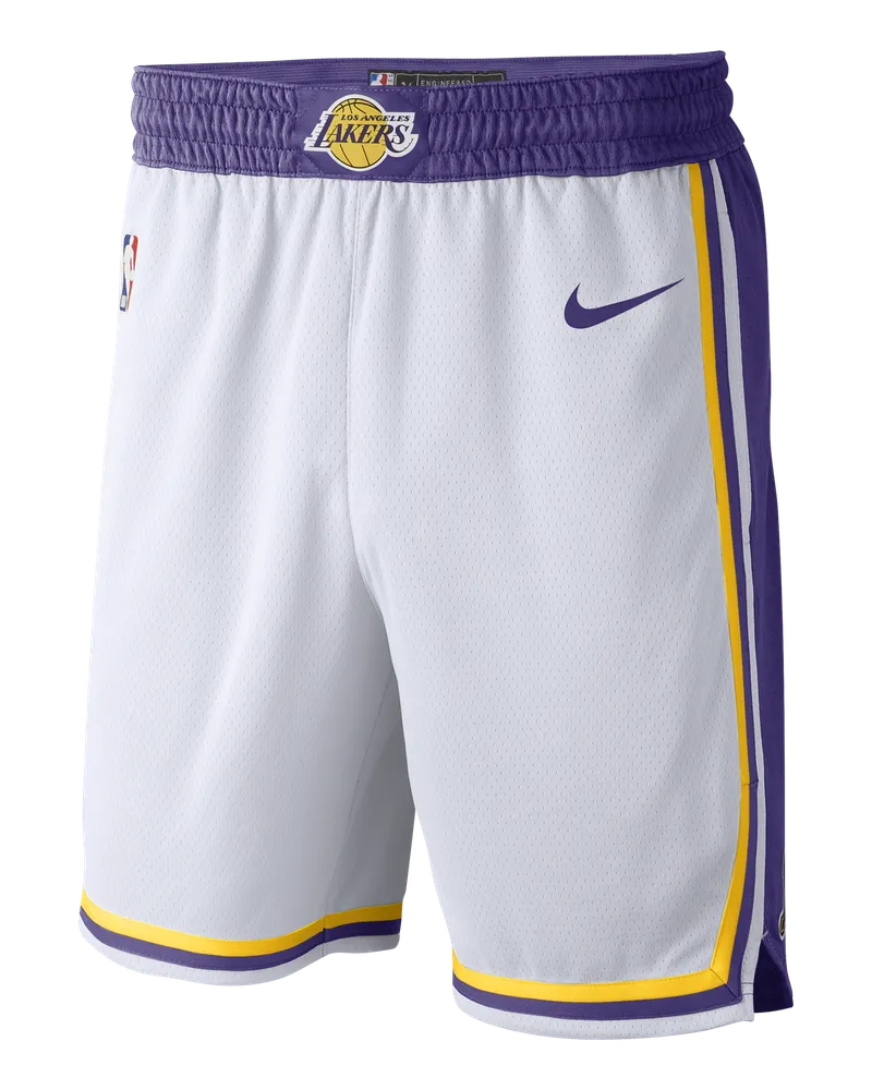 Nike Los Angeles Lakers  NBA Swingman Shorts für Herren - Weiß Weiß