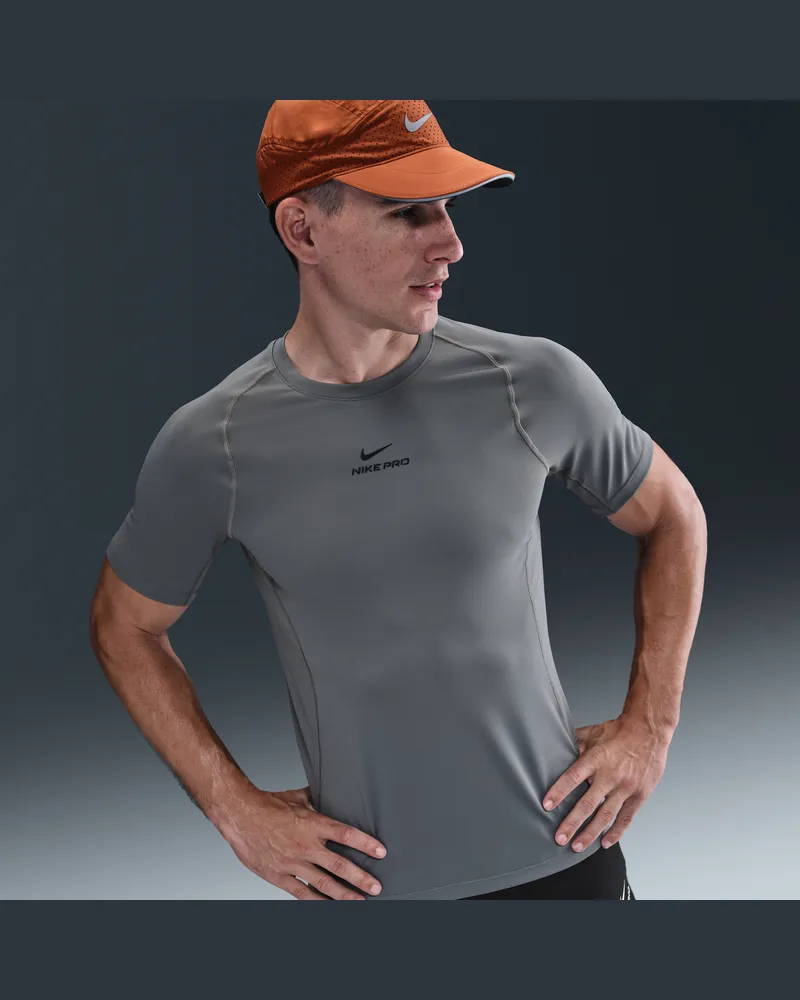 Nike Pro Training Dri-FIT Kurzarmshirt (Herren) - Grau Grau