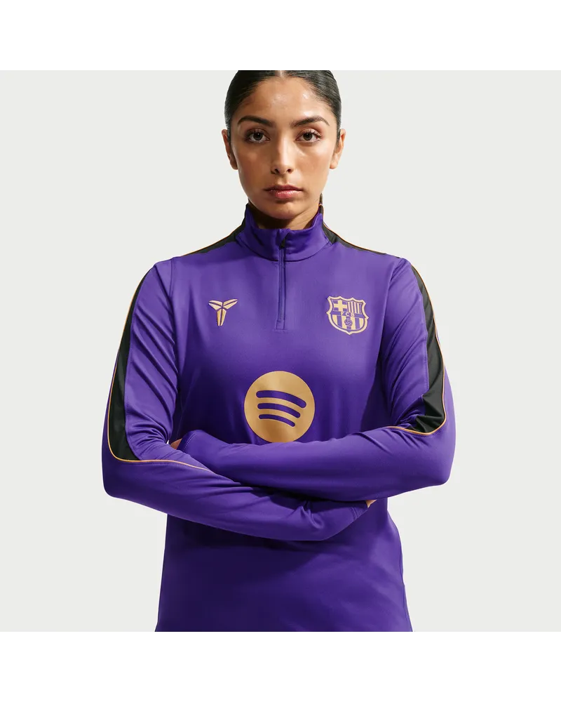 Nike FC Barcelona Strike Away Kobe Dri-FIT Fußballtraining-Oberteil aus Strickmaterial (Damen) - Lila Lila