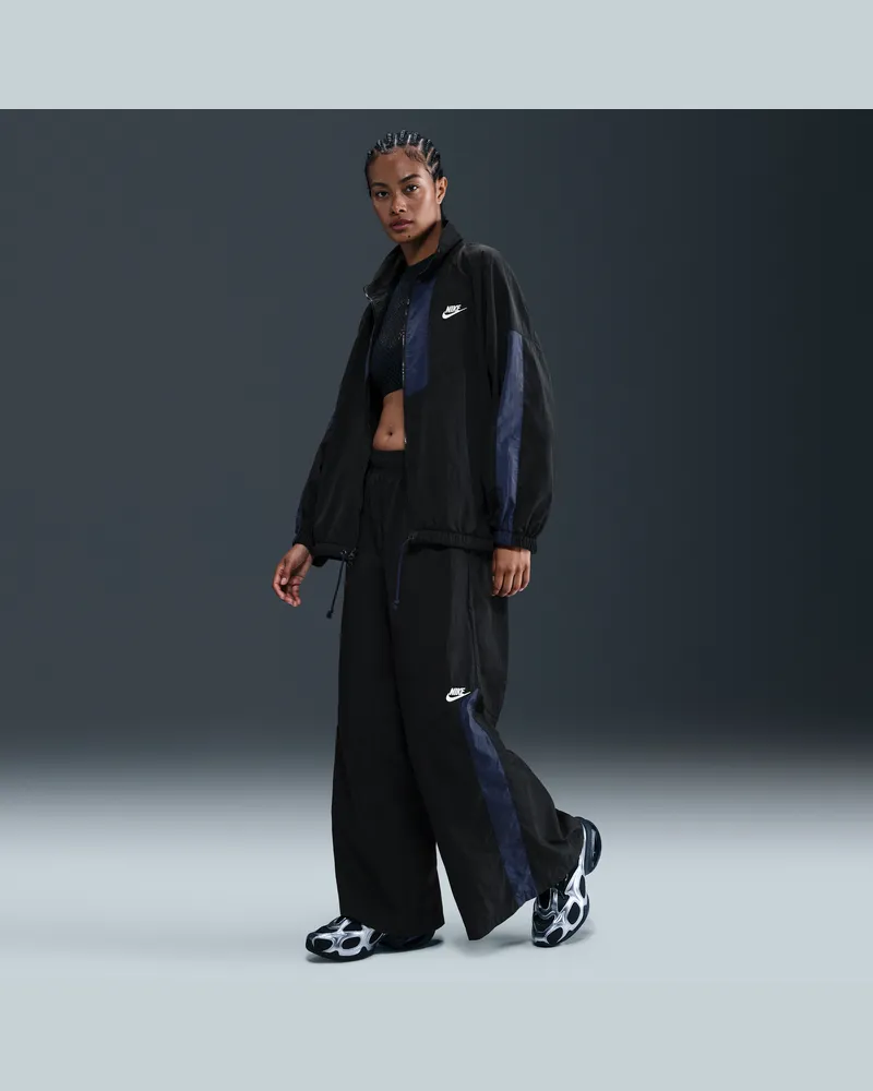 Nike Webhose mit weitem Bein (Damen) - Schwarz Schwarz