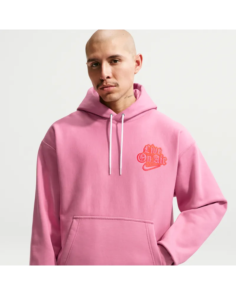 Nike Solo Swoosh Fleece-Hoodie für Herren - Pink Pink