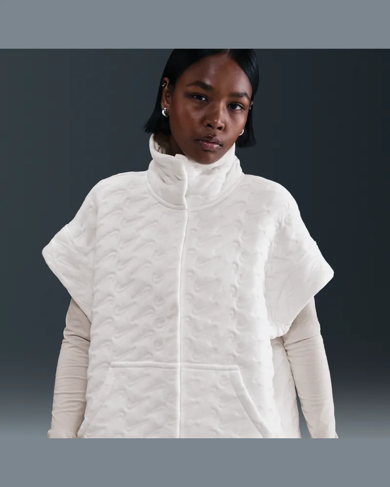 Nike Phoenix Fleece Oversize-Weste aus Jacquard-Material (Damen) - Weiß Weiß