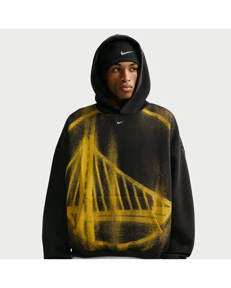 Nike Golden State Warriors Standard Issue Fleece Basketball-Hoodie (Herren) - Schwarz Schwarz