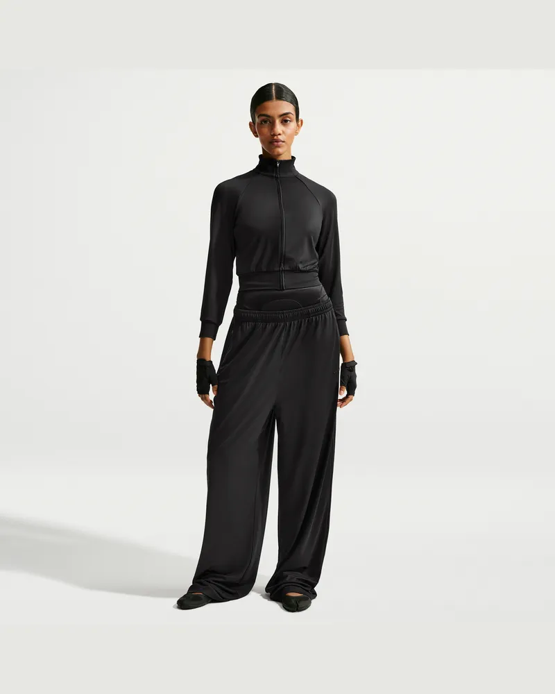 Nike SKIMS Airy Damenhose mit weitem Bein - Schwarz Schwarz