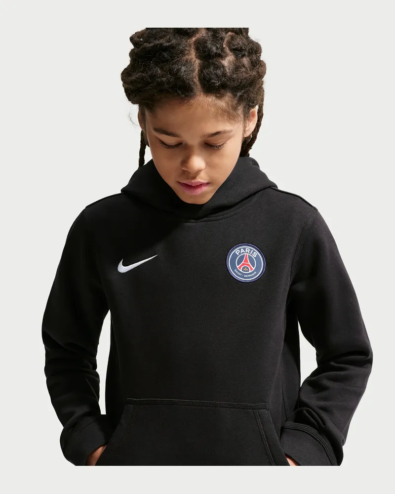 Nike Paris Saint-Germain Club  Fußball-Hoodie für ältere Kinder (Jungen) - Schwarz Schwarz