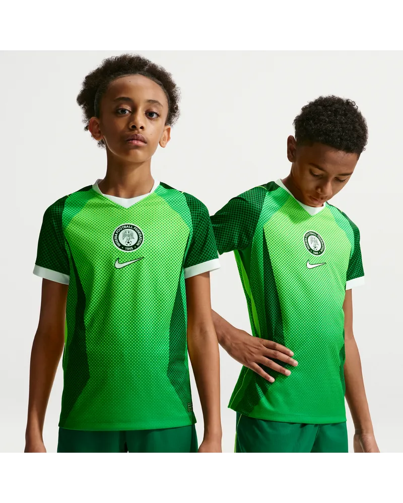Nike Nigeria 2026 Heimspiel  Dri-FIT kurzärmliges Fußballtrikot (ältere Kinder) - Grün Grün