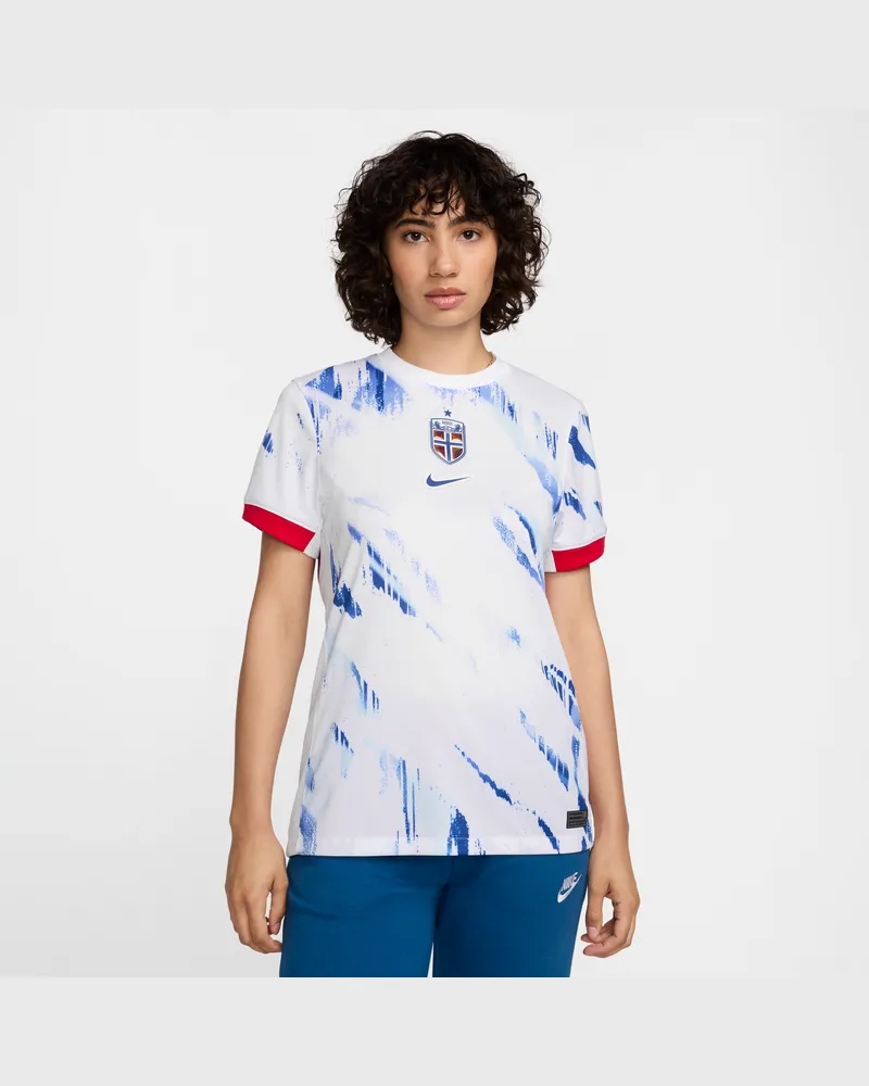 Nike Norway (Damen-Team) 2024/25 Stadium Away  Replica Fußballtrikot mit Dri-FIT-Technologie (Damen) - Weiß Weiß