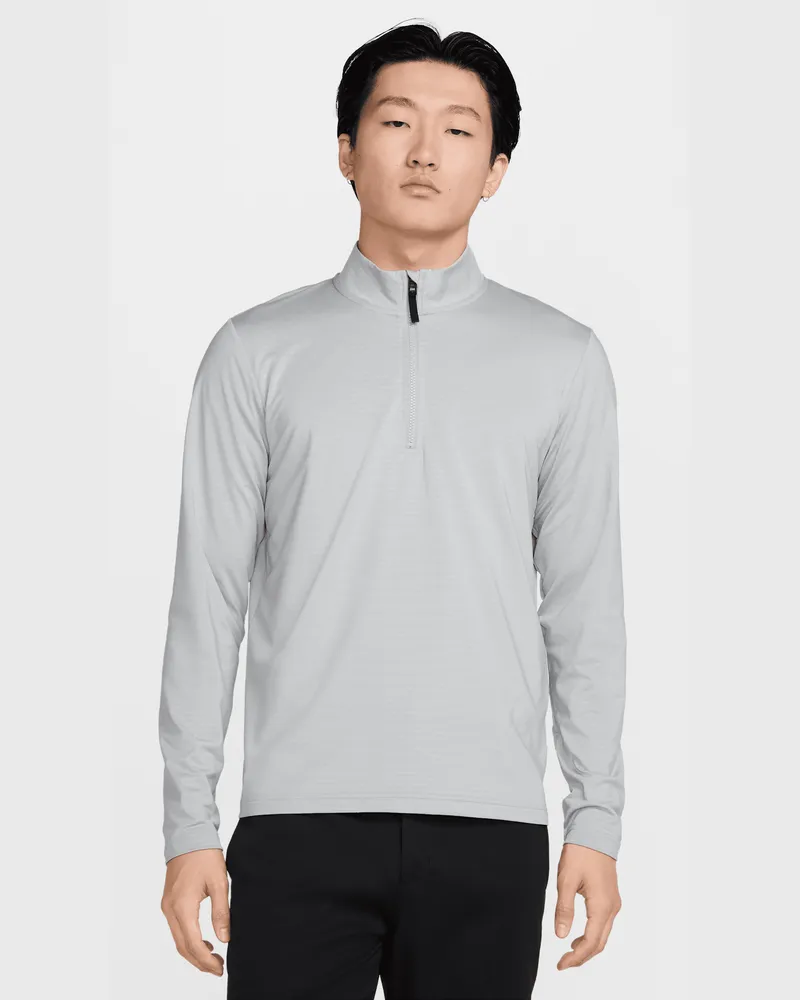 Nike Victory Dri-FIT Golfoberteil mit Halbreißverschluss für Herren - Grau Grau
