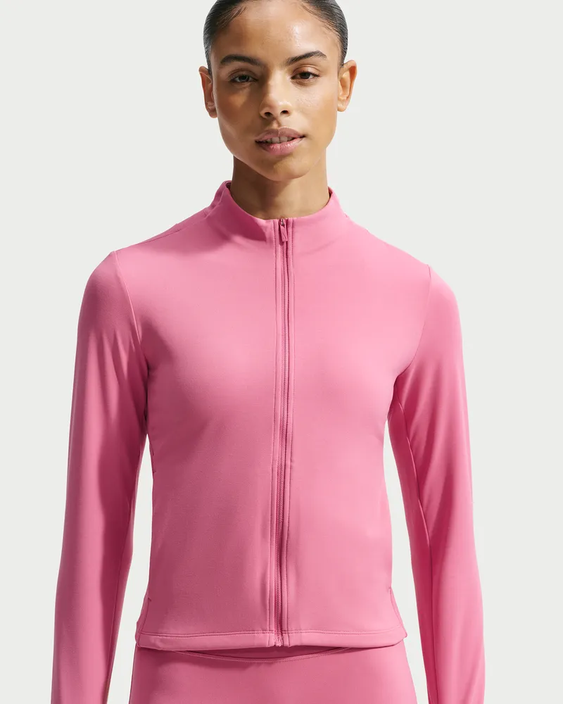 Nike Zenvy Dri-FIT Jacke mit durchgehendem Reißverschluss (Damen) - Pink Pink