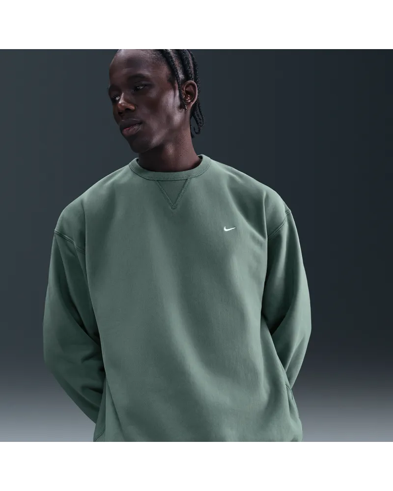 Nike Solo Swoosh Fleece-Rundhalsshirt für Herren - Grau Grau