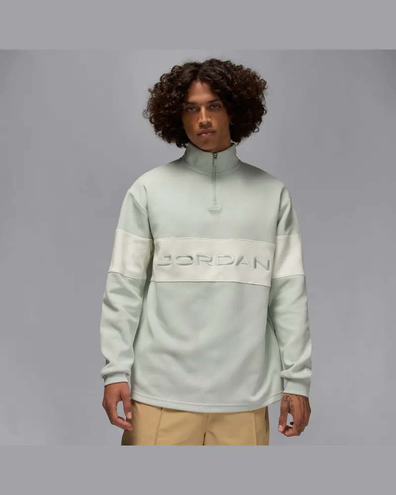 Jordan Sport Dri-FIT Golf-Oberteil mit Viertelreißverschluss (Herren) - Grau Grau