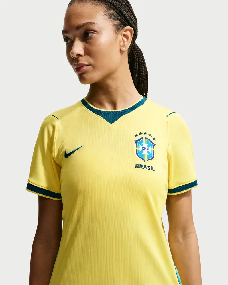 Nike Brasilien 2026 Heimstadion  Dri-FIT-Replika-Fußballtrikot für Damen - Gelb Gelb