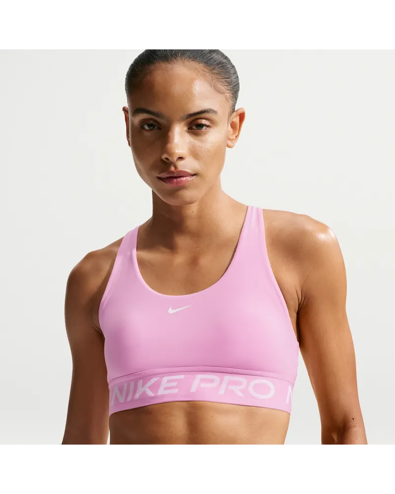 Nike Pro 365 ungepolsterter Sport-BH mit leichtem Halt - Pink Pink
