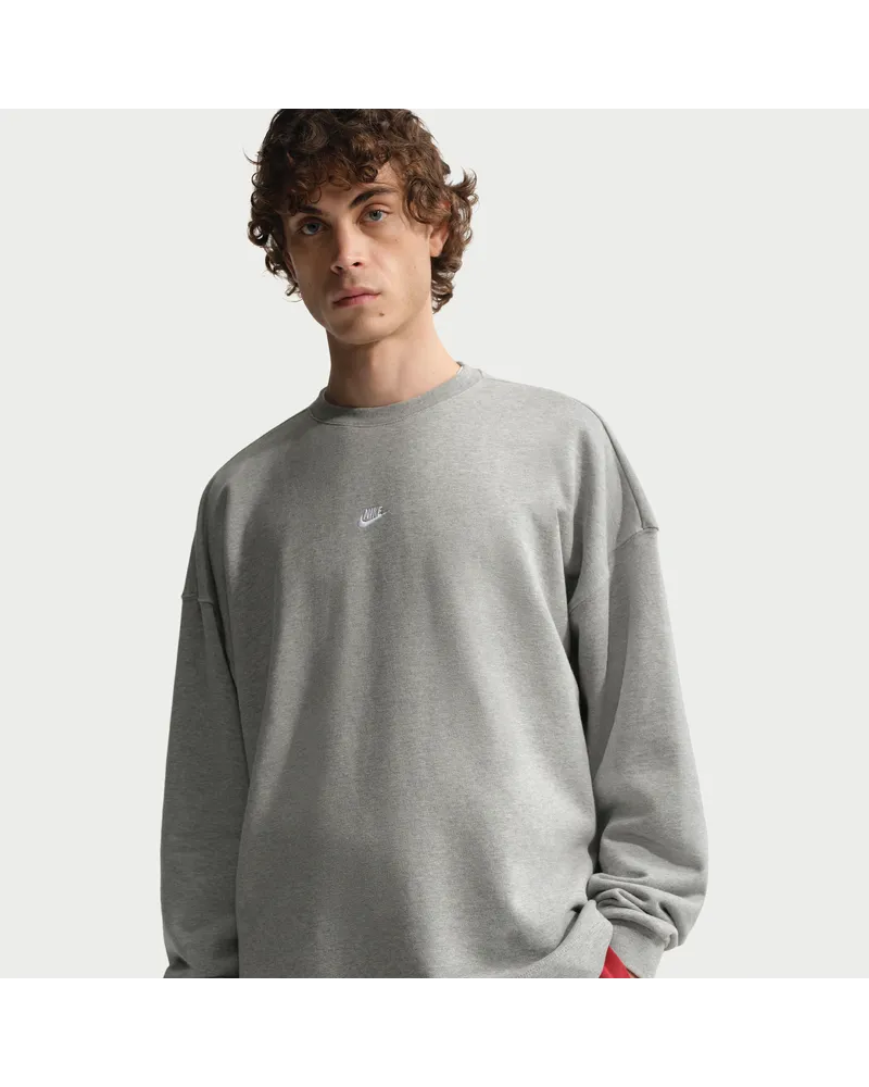 Nike Club French-Terry-Sweatshirt mit Rundhalsausschnitt (Herren) - Grau Grau