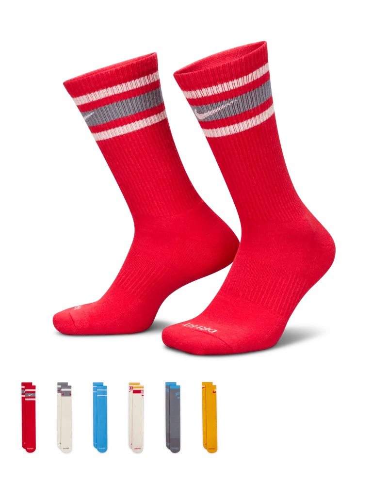 Nike Everyday Plus Cushioned Crew-Socken (6 Paar) - Multi-Color Multi