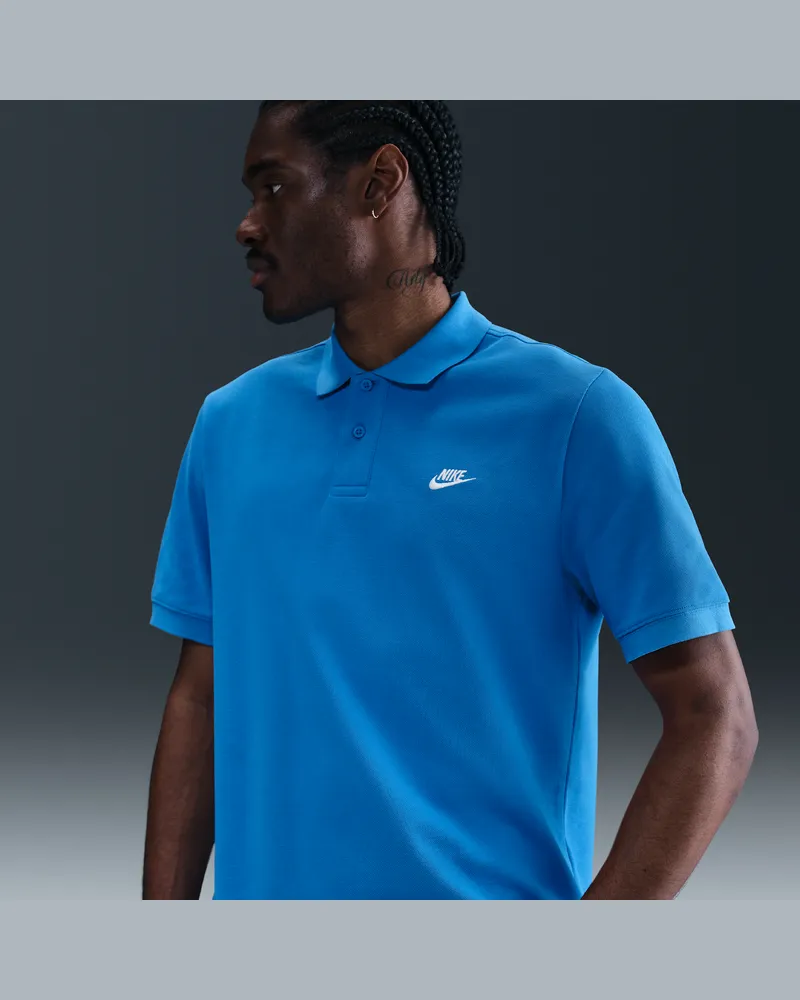 Nike Club Kurzarm-Poloshirt für Herren - Blau Blau