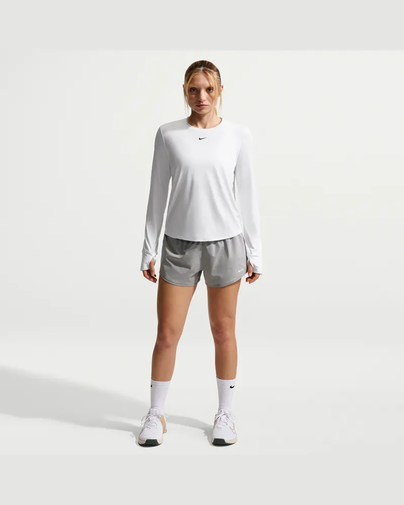 Nike One Dri-FIT-Shorts mit mittelhohem Bund und Futter für Damen (ca. 7,5 cm) - Grau Grau