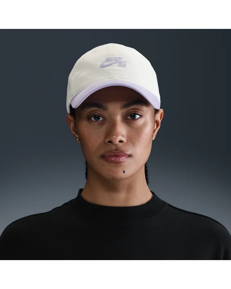Nike SB Club unstrukturierte Skateboard-Cap - Weiß Weiß