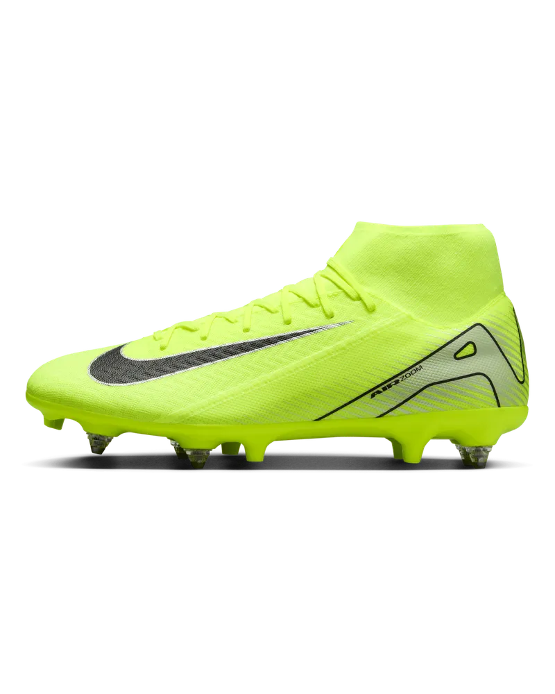 Nike Mercurial Superfly 10 Academy High-Top-Fußballschuh für weichen Rasen - Gelb Gelb
