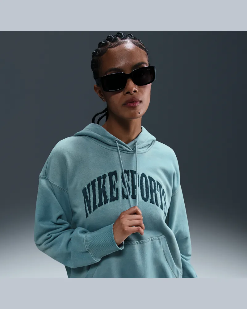 Nike Phoenix Fleece Oversize-Hoodie aus French Terry (Damen) - Blau Blau