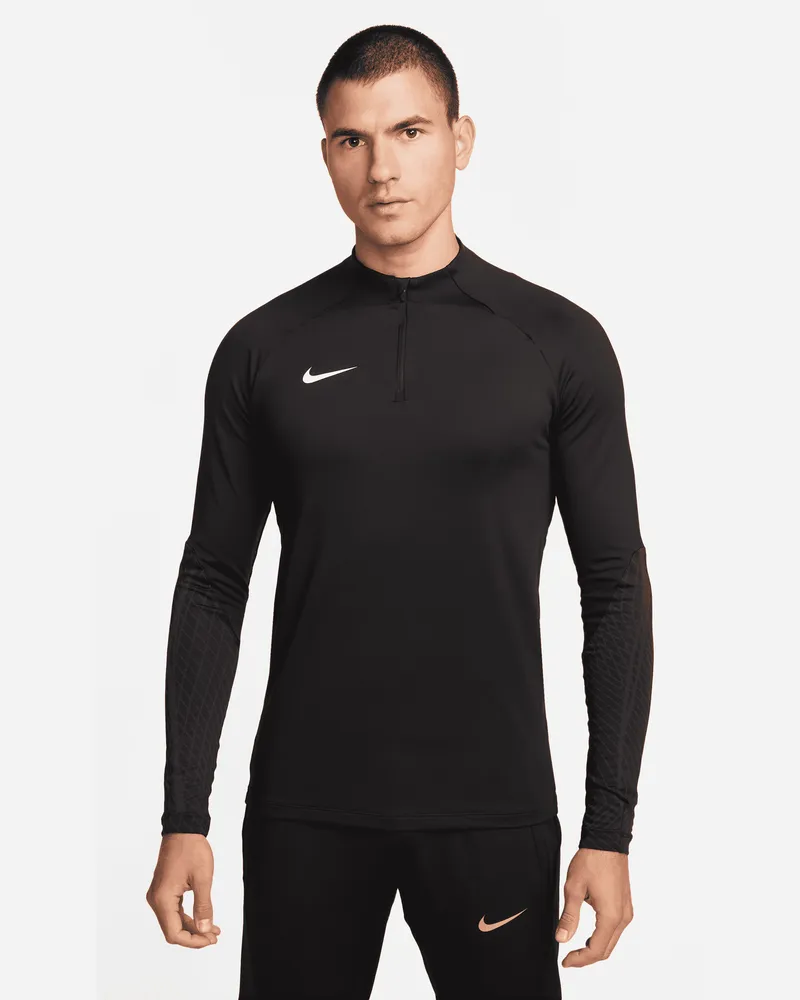Nike Dri-FIT Strike Drill-Fußballoberteil für Herren - Schwarz Schwarz