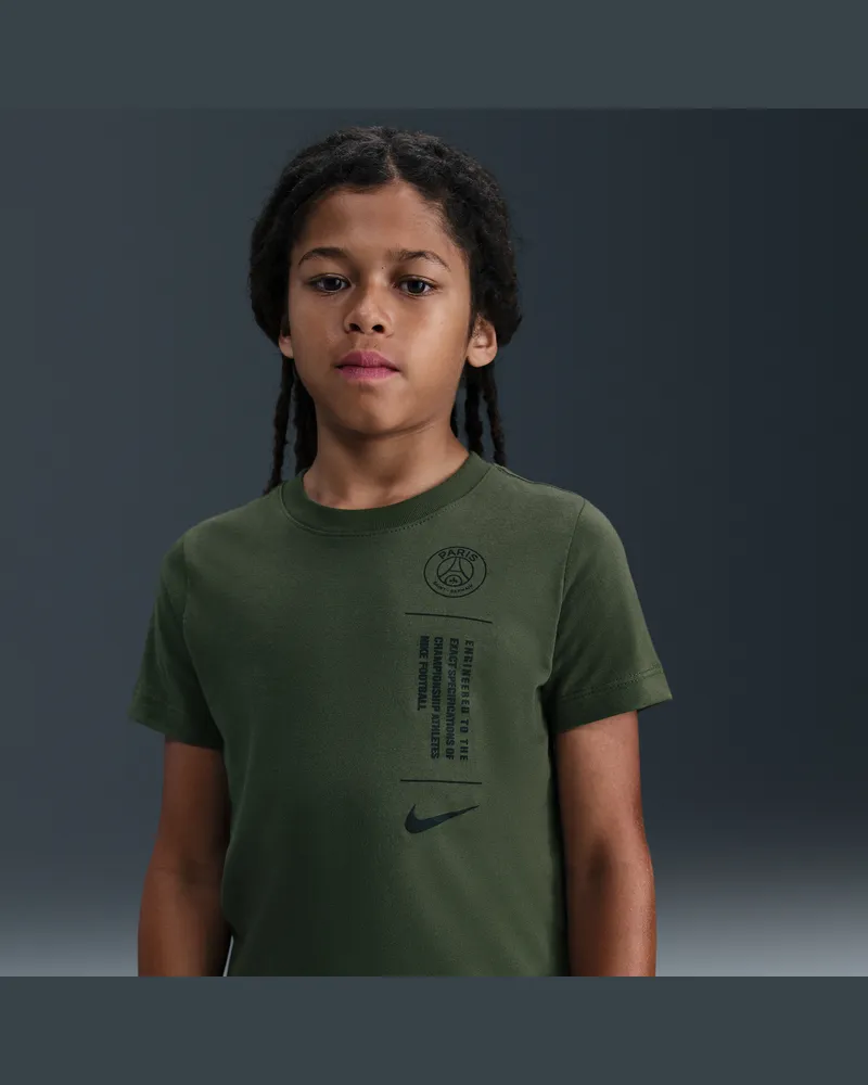 Nike Paris Saint-Germain  Fußball-T-Shirt (ältere Kinder) - Grün Grün
