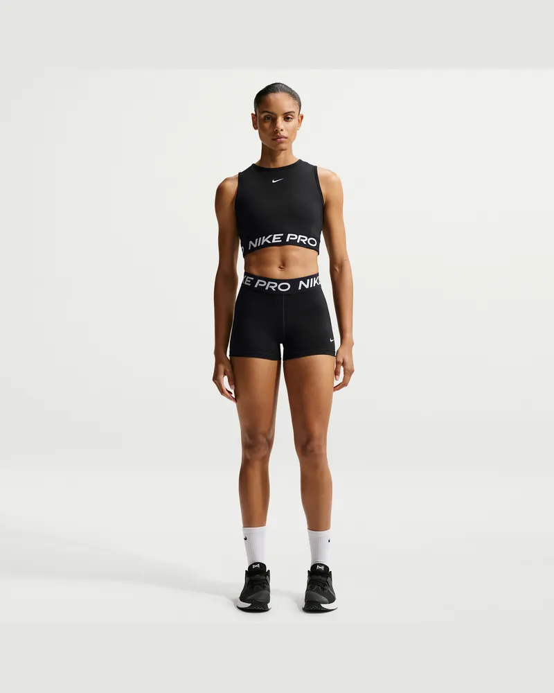 Nike Pro Damenshorts (ca. 8 cm) - Schwarz Schwarz