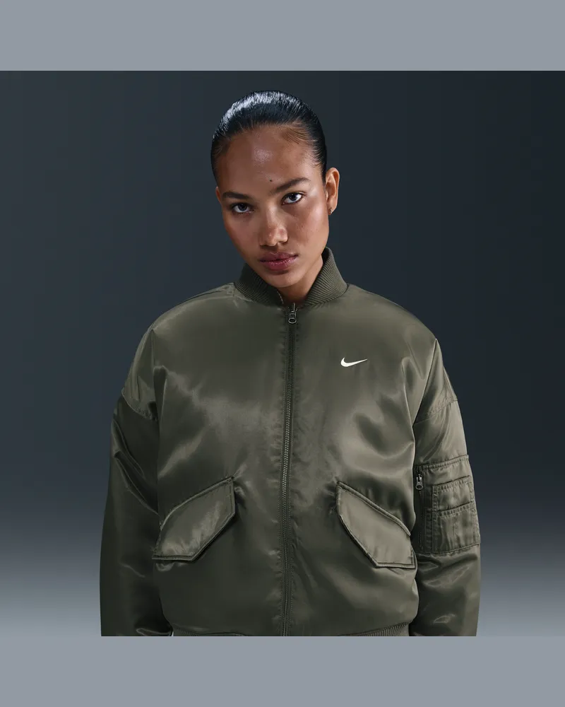 Nike wendbare Therma-FIT Bomberjacke (Damen) - Grün Grün