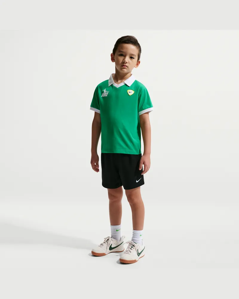 Nike Goal Mode Zweiteiliges French-Terry-Set mit Shorts (jüngere Kinder) - Schwarz Schwarz