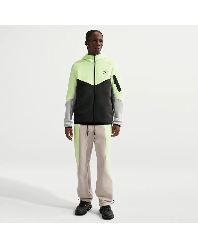 Nike Tech Fleece-Hose mit offenem Saum und Farbblock-Design (Herren) - Braun Braun