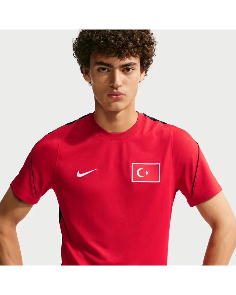 Nike Türkei 2026  Dri-FIT Strike-Kurzarm-Fußballoberteil (Herren) - Rot Rot