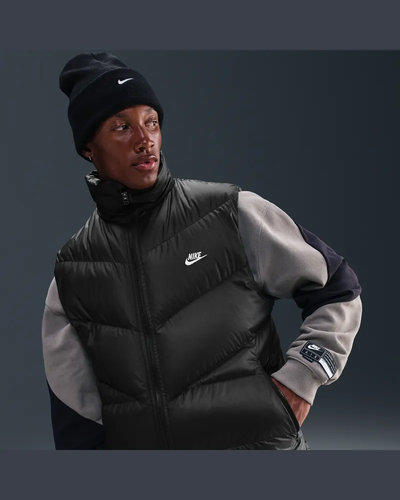 Nike Windrunner Statement-Daunenweste (Herren) - Schwarz Schwarz