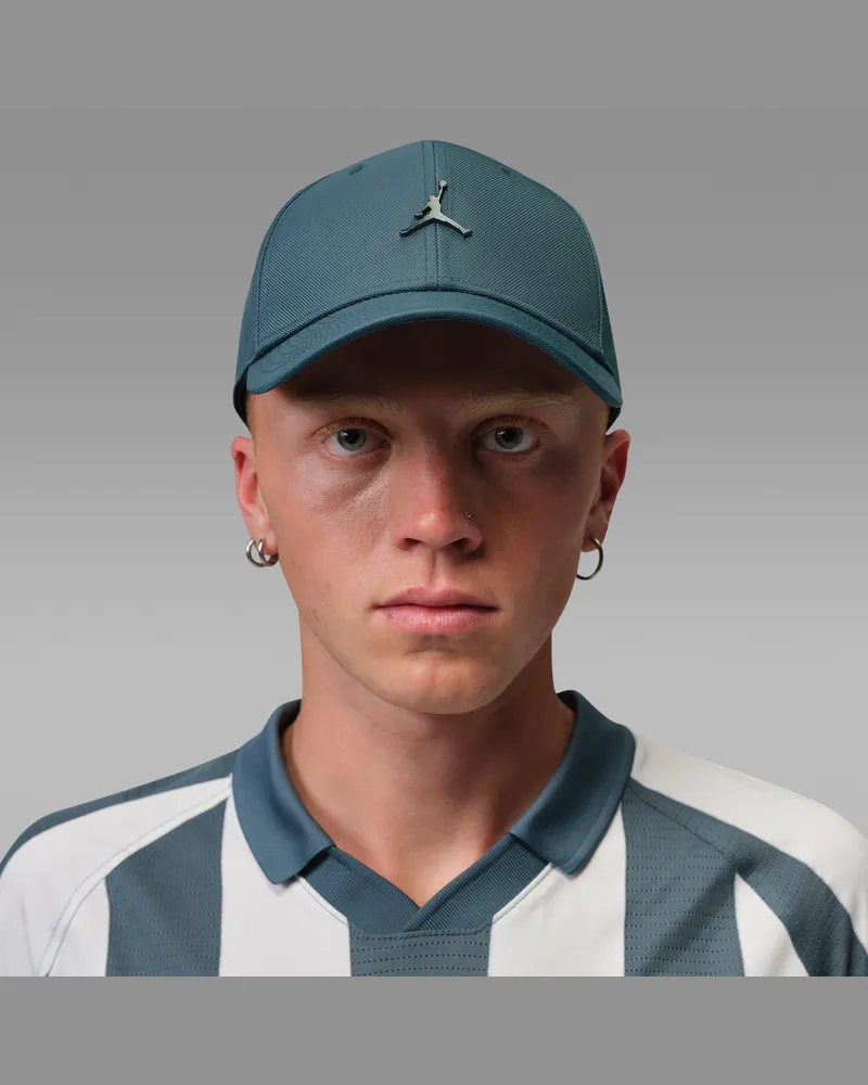 Jordan Rise strukturierte Cap mit Jumpman aus Metall - Blau Blau