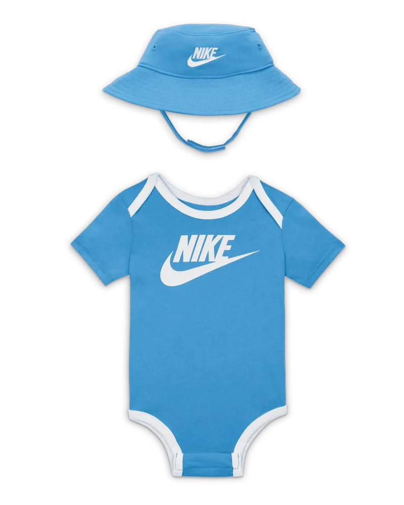 Nike Core Bucket Hat und Body Set (Babys) - Blau Blau