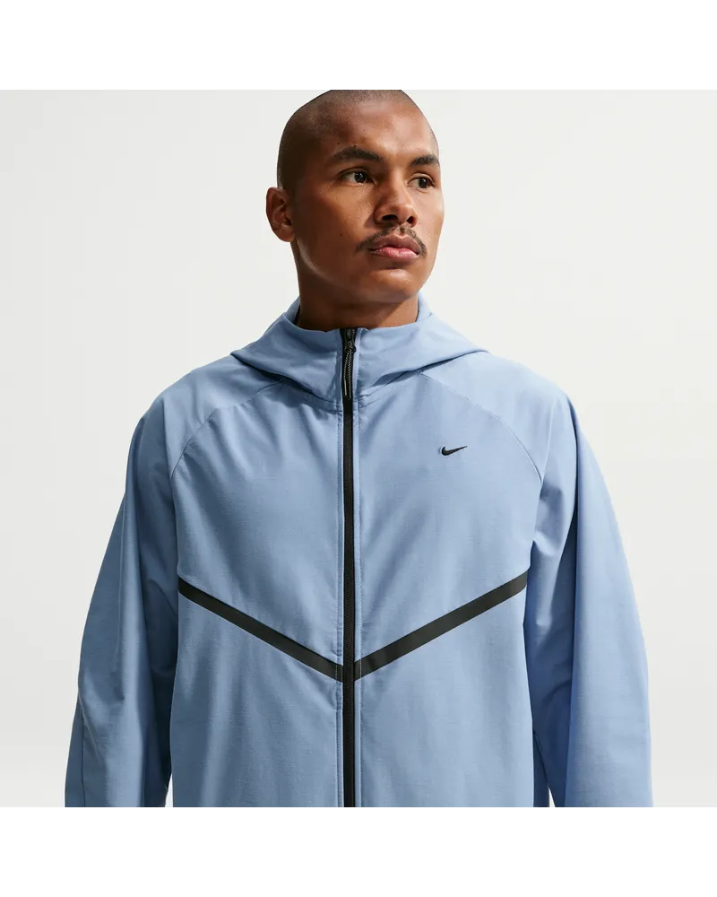 Nike Tech Shori Windrunner-Strickjacke mit durchgehendem Reißverschluss (Herren) - Blau Blau
