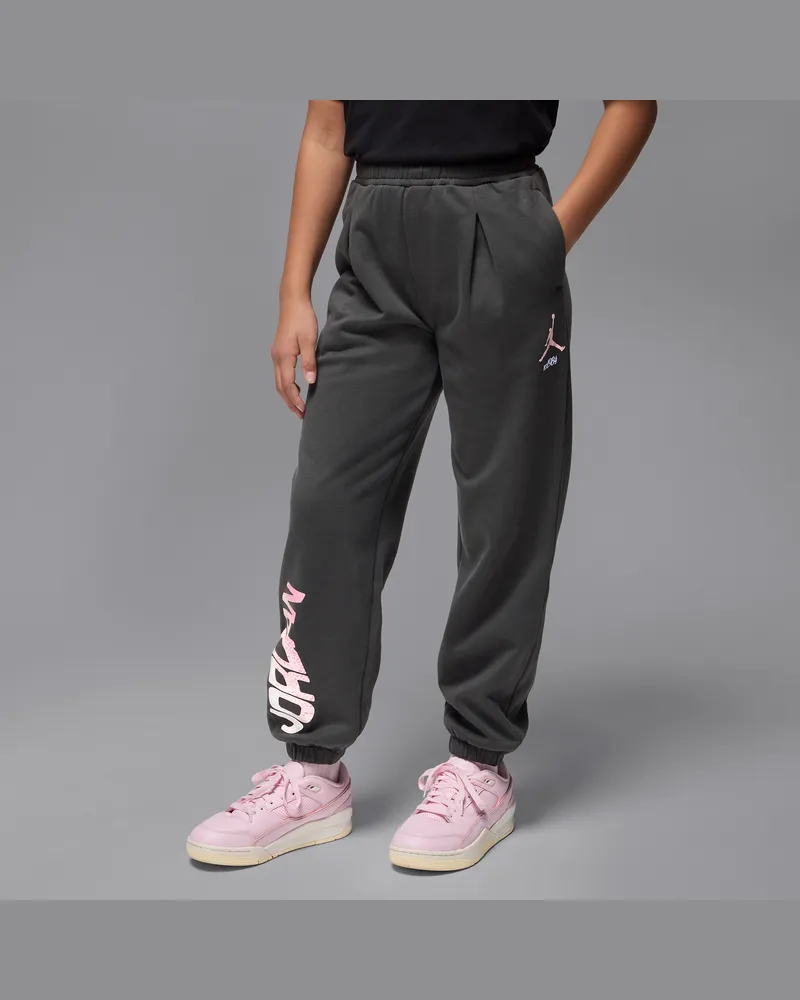 Jordan Jumpman Club Bundfaltenhose aus Fleece (ältere Kinder) - Schwarz Schwarz